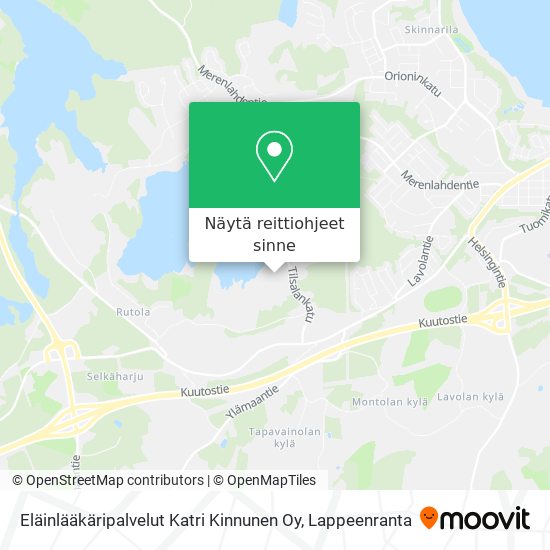 Eläinlääkäripalvelut Katri Kinnunen Oy kartta