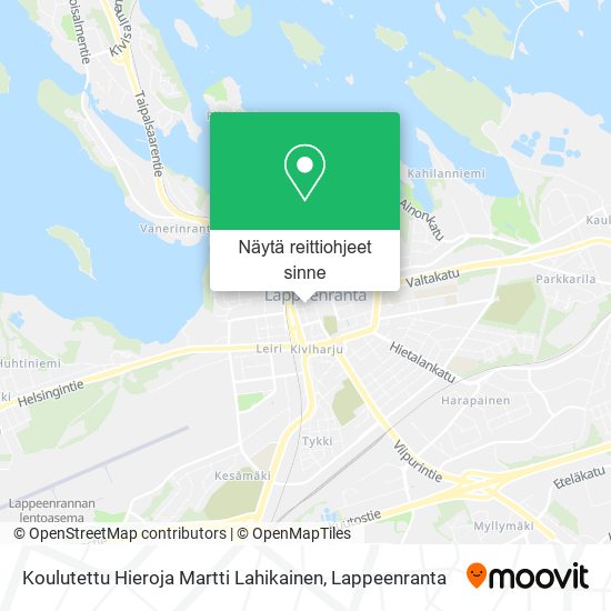 Koulutettu Hieroja Martti Lahikainen kartta