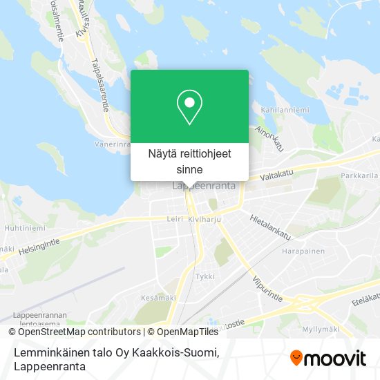 Lemminkäinen talo Oy Kaakkois-Suomi kartta