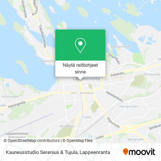 Kauneusstudio Serenius & Tujula kartta