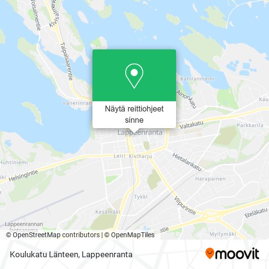 Koulukatu Länteen kartta