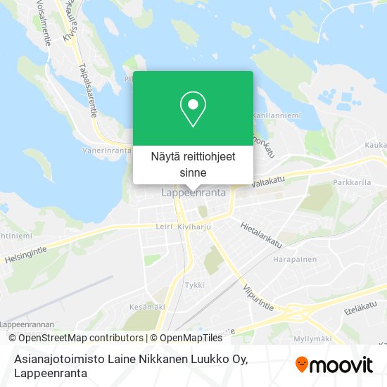 Asianajotoimisto Laine Nikkanen Luukko Oy kartta