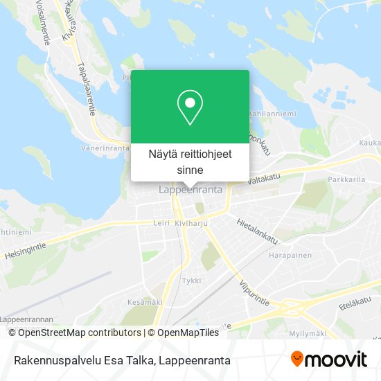 Rakennuspalvelu Esa Talka kartta