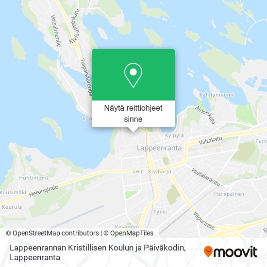 Lappeenrannan Kristillisen Koulun ja Päiväkodin kartta