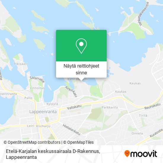 Etelä-Karjalan keskussairaala D-Rakennus kartta