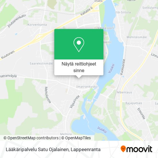 Lääkäripalvelu Satu Ojalainen kartta