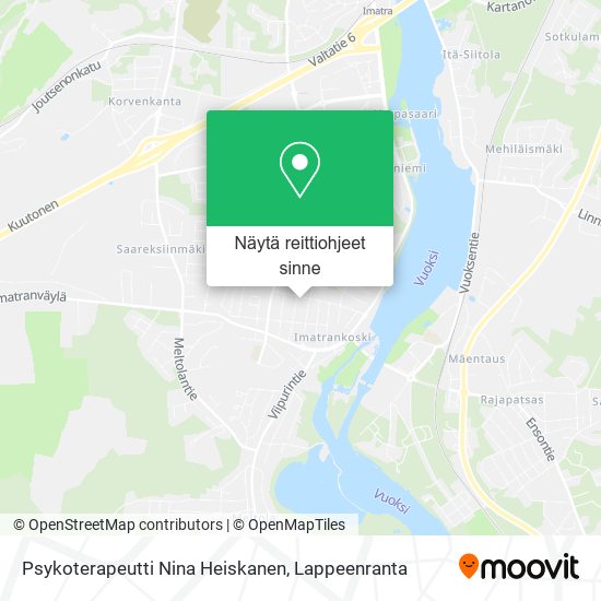 Psykoterapeutti Nina Heiskanen kartta