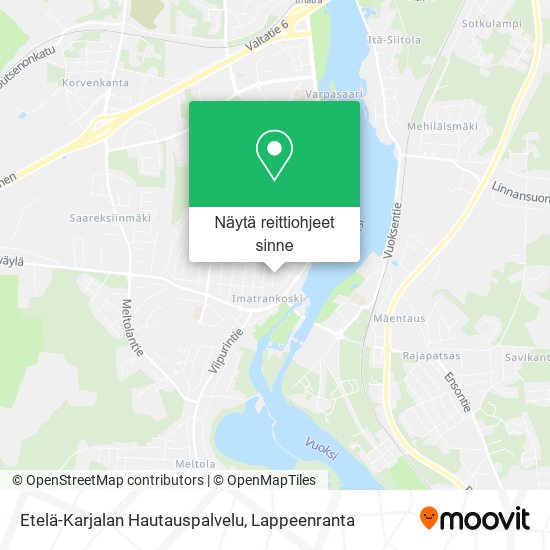 Etelä-Karjalan Hautauspalvelu kartta