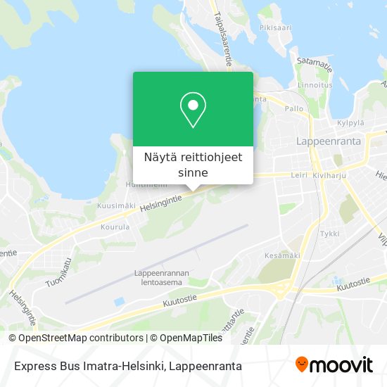 Express Bus Imatra-Helsinki kartta