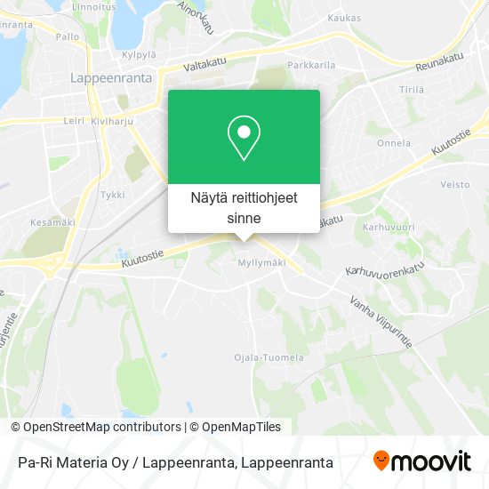 Pa-Ri Materia Oy / Lappeenranta kartta