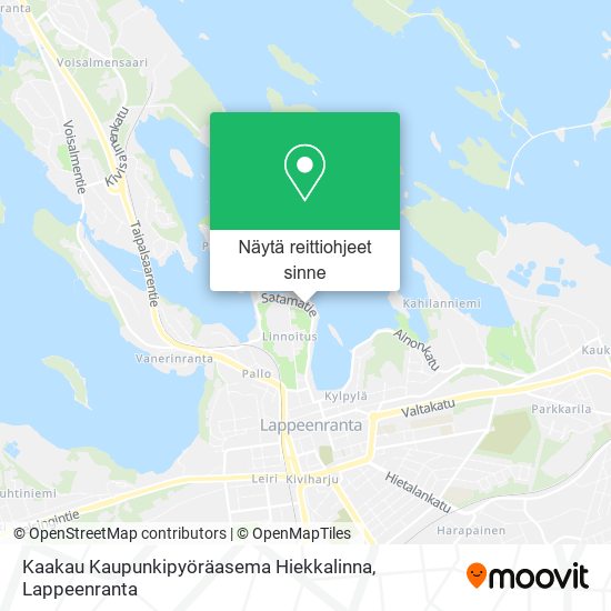 Kaakau Kaupunkipyöräasema Hiekkalinna kartta