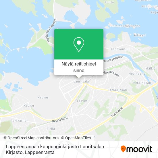 Lappeenrannan kaupunginkirjasto Lauritsalan Kirjasto kartta