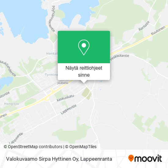 Valokuvaamo Sirpa Hyttinen Oy kartta