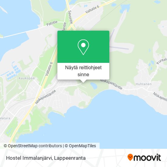 Hostel Immalanjärvi kartta