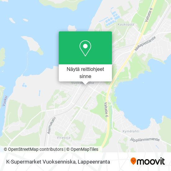 K-Supermarket Vuoksenniska kartta