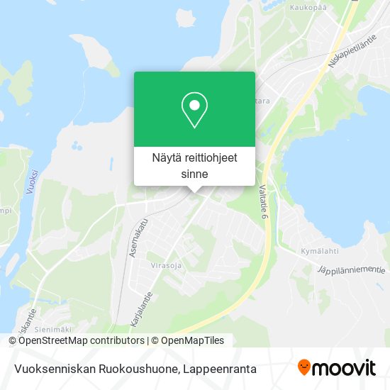 Vuoksenniskan Ruokoushuone kartta