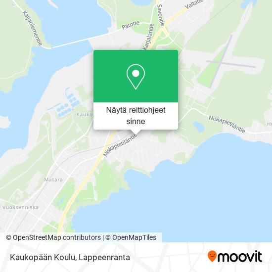 Kaukopään Koulu kartta