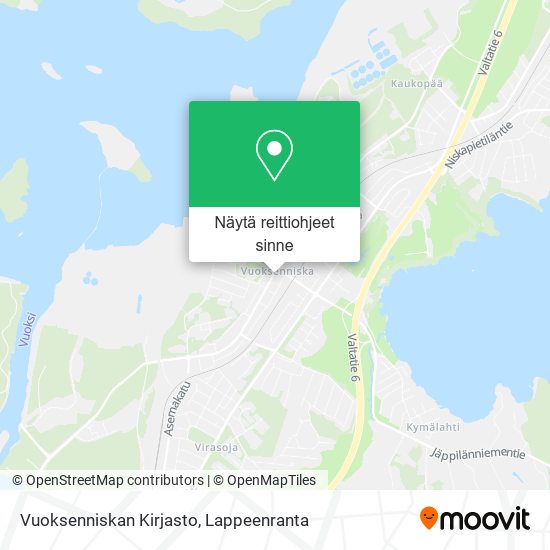 Vuoksenniskan Kirjasto kartta