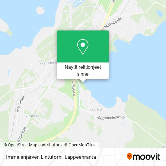 Immalanjärven Lintutorni kartta