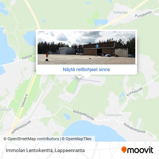 Immolan Lentokenttä kartta