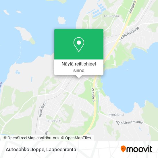 Autosähkö Joppe kartta