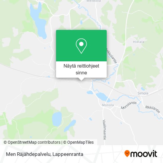 Men Räjähdepalvelu kartta