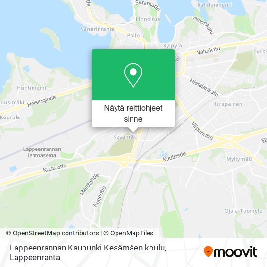 Lappeenrannan Kaupunki Kesämäen koulu kartta