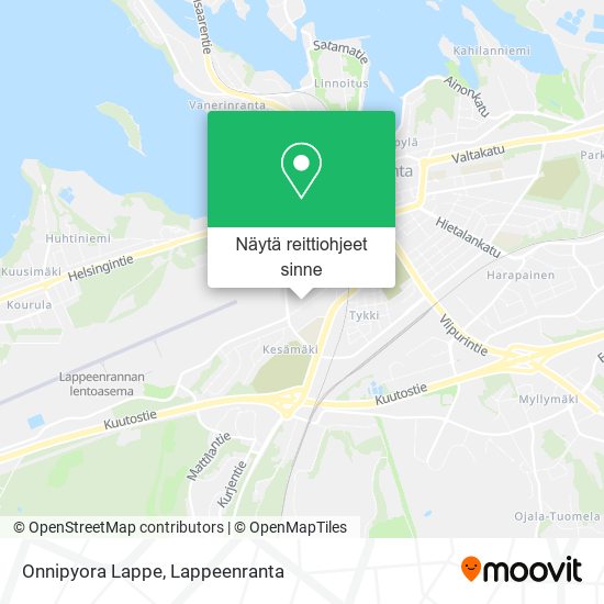 Onnipyora Lappe kartta