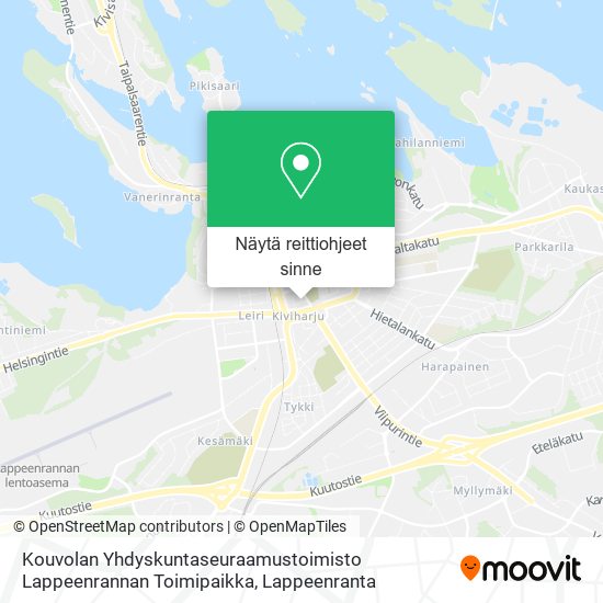 Kouvolan Yhdyskuntaseuraamustoimisto Lappeenrannan Toimipaikka kartta