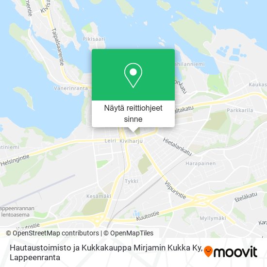 Hautaustoimisto ja Kukkakauppa Mirjamin Kukka Ky kartta