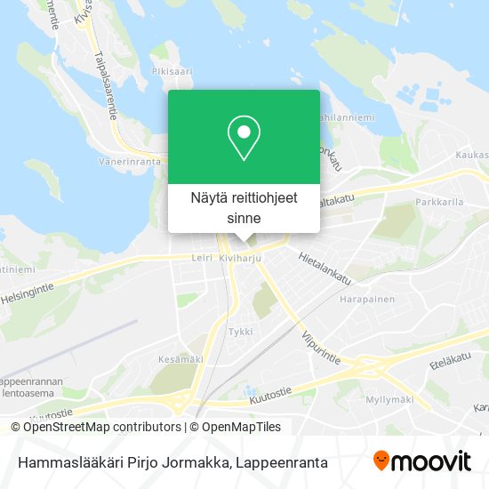 Hammaslääkäri Pirjo Jormakka kartta