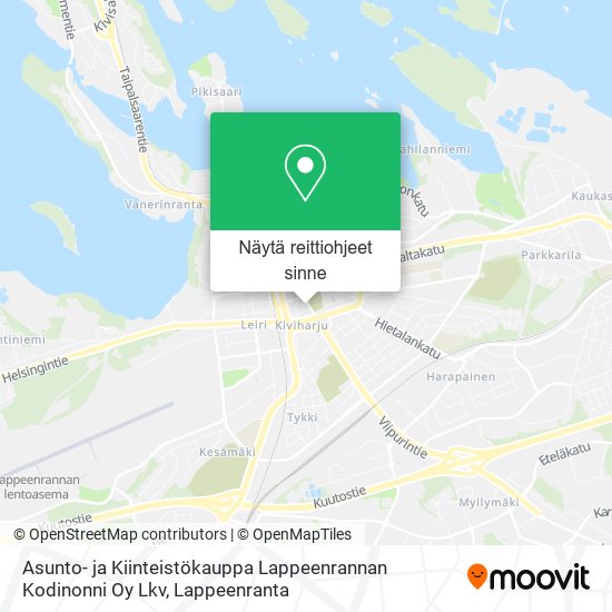 Asunto- ja Kiinteistökauppa Lappeenrannan Kodinonni Oy Lkv kartta