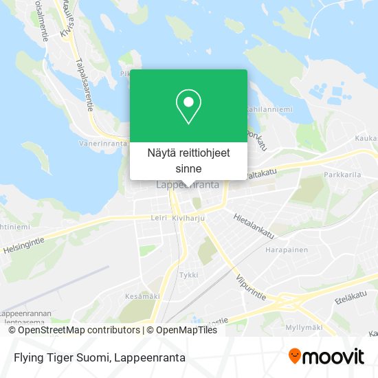 Flying Tiger Suomi kartta