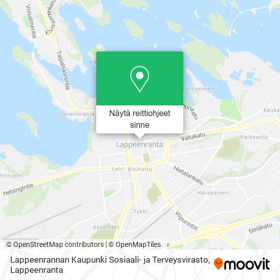 Lappeenrannan Kaupunki Sosiaali- ja Terveysvirasto kartta