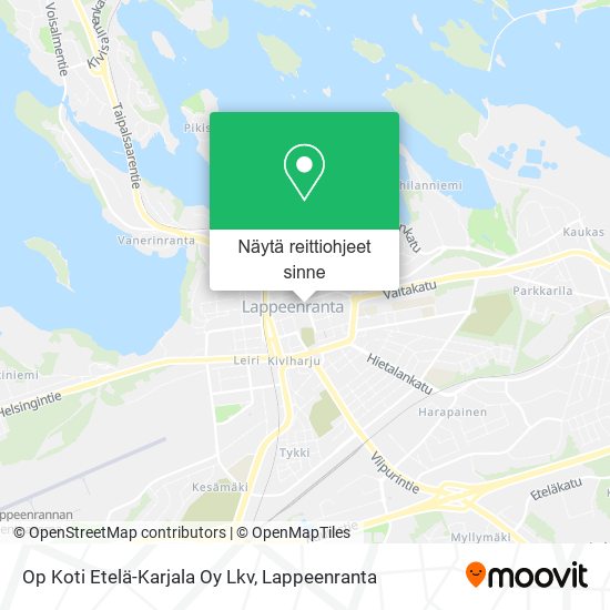 Op Koti Etelä-Karjala Oy Lkv kartta