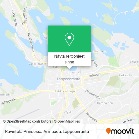 Ravintola Prinsessa Armaada kartta