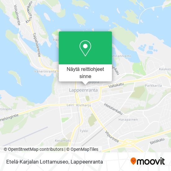Etelä-Karjalan Lottamuseo kartta