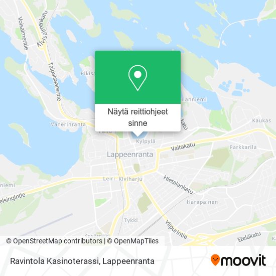 Ravintola Kasinoterassi kartta