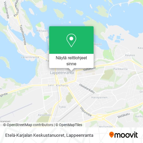 Etelä-Karjalan Keskustanuoret kartta