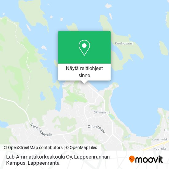 Lab Ammattikorkeakoulu Oy, Lappeenrannan Kampus kartta