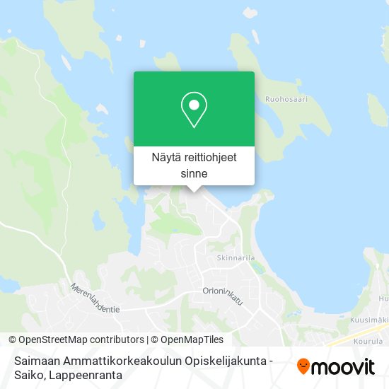 Saimaan Ammattikorkeakoulun Opiskelijakunta - Saiko kartta