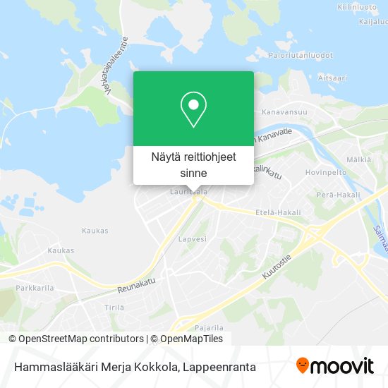 Hammaslääkäri Merja Kokkola kartta