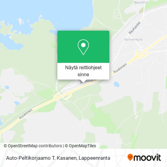 Auto-Peltikorjaamo T. Kasanen kartta