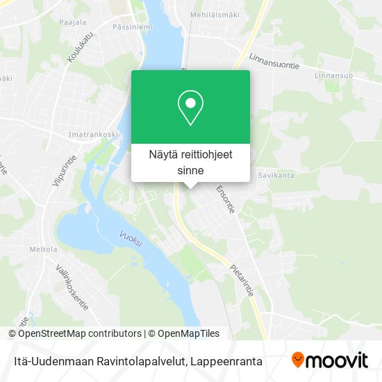 Itä-Uudenmaan Ravintolapalvelut kartta