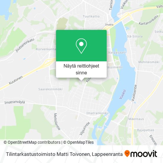 Tilintarkastustoimisto Matti Toivonen kartta