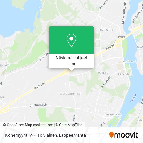 Konemyynti V-P Toiviainen kartta