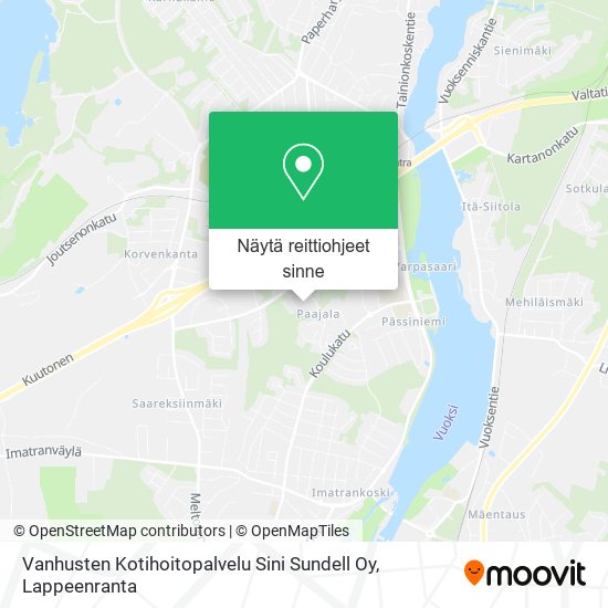 Vanhusten Kotihoitopalvelu Sini Sundell Oy kartta