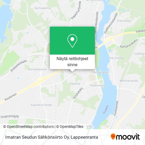 Imatran Seudun Sähkönsiirto Oy kartta