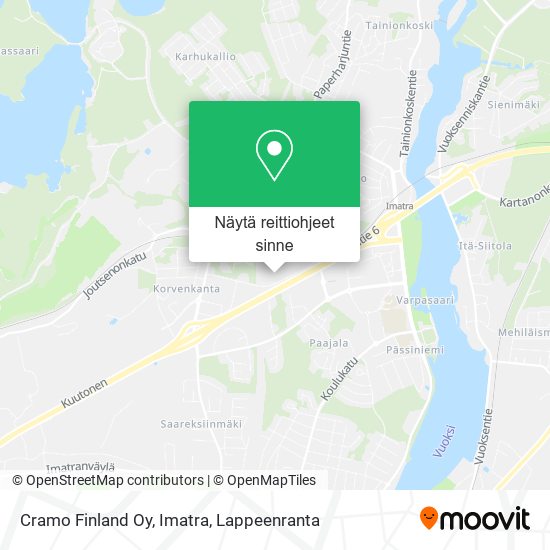 Cramo Finland Oy, Imatra kartta