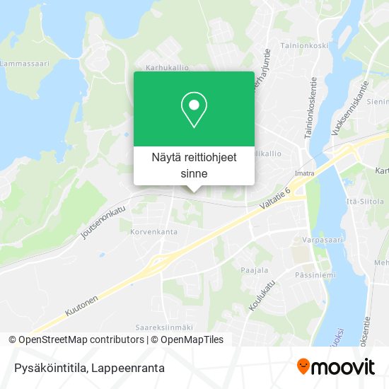 Pysäköintitila kartta